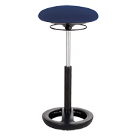 Twixt Ergonomic Chair, Stationary, Adjustable, 22" - 31-3/4", Polyester Mesh Seat, Blue Moffatt Supply & Specialties