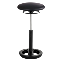 Twixt Ergonomic Chair, Stationary, Adjustable, 22" - 31-3/4", Polyester Mesh Seat, Black Moffatt Supply & Specialties