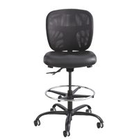 Vue Heavy-Duty Stool, Vinyl, Black, 350 lbs. Capacity Moffatt Supply & Specialties