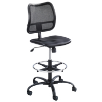 Vue Ergonomic Stool, Vinyl, Black, 250 lbs. Capacity Moffatt Supply & Specialties