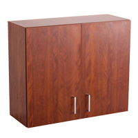 Modular Wall Cabinet, 30" H x 36" W x 15" D, 1 Shelves, Melamine, Mahogany Moffatt Supply & Specialties
