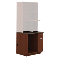 Armoire modulaire, M&eacute;lamine, 39" h x 36" la x 25" P, Acajou Moffatt Supply & Specialties