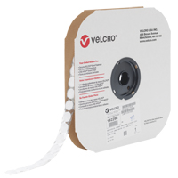 Attache Velcoin, Boucle, 3/4" dia., Adh&eacute;sif, Blanc Moffatt Supply & Specialties
