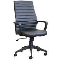Activ A-128 Office Chair, Polyurethane, Black, 275 lbs. Capacity Moffatt Supply & Specialties