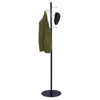 Nail Head Coat Rack, 67" H, Black, 8 Hook(s) Moffatt Supply & Specialties
