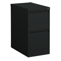Vertical Filing Cabinet, Steel, 2 Drawers, 15-1/7" W x 25" D x 29" H, Black Moffatt Supply & Specialties