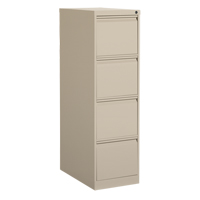 Classeur vertical, Acier, 4 tiroirs, 15-1/7" la x 25" p x 52" h, Beige Moffatt Supply & Specialties