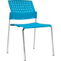 Chaises sans accoudoirs empilables, Plastique, Hauteur 33", Capacit&eacute; 300 lb, Bleu Moffatt Supply & Specialties