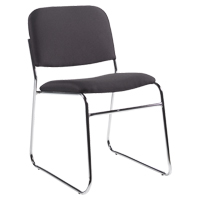 Chaise sans accoudoirs, Tissu, Hauteur 30", Capacit&eacute; 200 lb, Noir Moffatt Supply & Specialties