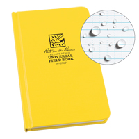 Bound Book, Hard Cover, Yellow, 160 Pages, 4-5/8" W x 7-1/4" L Moffatt Supply & Specialties