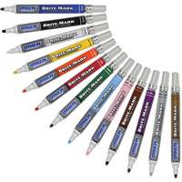Brite-Mark&reg; Medium Paint Marker, Liquid, White Moffatt Supply & Specialties