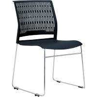 Activ Series Stacking Chairs, Polypropylene, 32-3/8" High, 275 lbs. Capacity, Black Moffatt Supply & Specialties