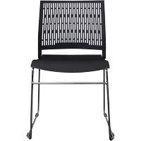 Activ Series Stacking Chairs, Polypropylene, 32-3/8" High, 275 lbs. Capacity, Black Moffatt Supply & Specialties