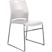 Activ Series Stacking Chairs, Plastic, 23" High, 275 lbs. Capacity, White Moffatt Supply & Specialties