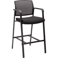 Activ Series Barstool Chair, Stationary, Fixed, 58-1/2", Mesh Seat, Black Moffatt Supply & Specialties