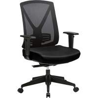 Activ Series Premium Synchro-Tilt Adjustable Chair, Fabric/Mesh, Black, 275 lbs. Capacity Moffatt Supply & Specialties