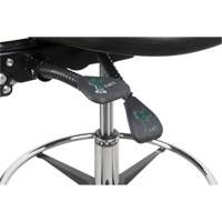 Heavy-Duty Ergonomic Stool, Stationary, Adjustable, 39” - 48”, Polyurethane Seat, Black Moffatt Supply & Specialties