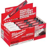 Inkzall Paint Markers, Liquid, White Moffatt Supply & Specialties