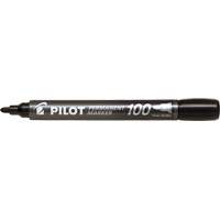 Pilot 100 Permanent Marker, Black, Bullet Tip Moffatt Supply & Specialties
