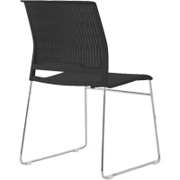 Stacking Chairs, Polypropylene, 32-3/8" High, 250 lbs. Capacity, Black Moffatt Supply & Specialties