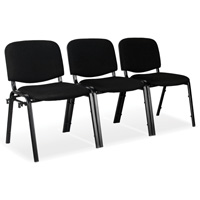 Chaises empilables, Tissu, Hauteur 32", Capacit&eacute; 250 lb, Noir Moffatt Supply & Specialties