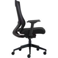 Chaise &agrave; dossier moyen avec m&eacute;canisme &agrave; basculement synchronis&eacute; &agrave; d&eacute;tection de poids , Mailles, Noir Moffatt Supply & Specialties