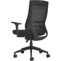 Chaise &agrave; dossier moyen avec m&eacute;canisme &agrave; basculement synchronis&eacute; &agrave; d&eacute;tection de poids , Mailles, Noir Moffatt Supply & Specialties