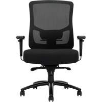 Chaise &agrave; dossier haut avec m&eacute;canisme &agrave; basculement synchronis&eacute; robuste Raven 400, Mailles, Noir, Capacit&eacute; 400 lb Moffatt Supply & Specialties