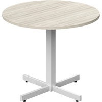 Table ronde &agrave; hauteur r&eacute;glable Newland, 36" lo x 36" la x 29" h, Dessus de 1", Stratifi&eacute;, Havane Moffatt Supply & Specialties