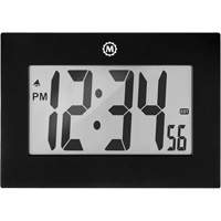 Large Frame Clock, Digital, Battery Operated, 9" W x 1" D x 6.5" H, Black Moffatt Supply & Specialties