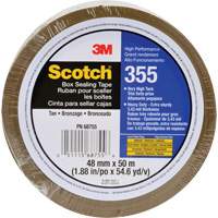 Ruban d'emballage Scotch 355, Adh&eacute;sif Thermofusible, 3,4 mils, 48 mm (1-22/25") x 50 m (164') Moffatt Supply & Specialties