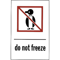 "Do Not Freeze" Special Handling Labels, 6" L x 4" W, Red on White Moffatt Supply & Specialties