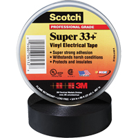 Scotch&reg; Super 33 Tape, 19 mm (3/4") x 20.1 m (66'), Black, 7 mils Moffatt Supply & Specialties