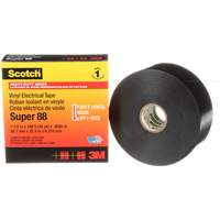 Scotch&reg; Vinyl Electrical Tape Super 88, 38 mm (1-1/2") x 33 m (108'), Black, 8.5 mils Moffatt Supply & Specialties