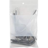 Sacs en poly avec espace inscriptible blanc, Refermable, 6" x 4", 2 mils Moffatt Supply & Specialties