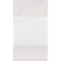Sacs en poly avec espace inscriptible blanc, Refermable, 9" x 6", 2 mils Moffatt Supply & Specialties