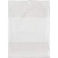 Sacs en poly avec espace inscriptible blanc, Refermable, 10" x 8", 2 mils Moffatt Supply & Specialties