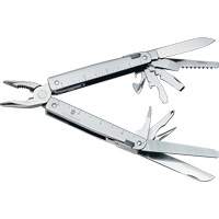 Outil multiple SwissTool avec lame verrouillable, M&eacute;tal, Poign&eacute;e en M&eacute;tal, 155 mm lo, 26 fonctions, 0,7 lb Moffatt Supply & Specialties
