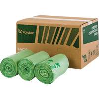 Certified Compostable Bags, Regular, 48" L x 42" W, Clear, 242 L (55 Gal.) Capacity Moffatt Supply & Specialties