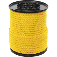 3/8" Yellow Twisted 3-Strand Rope, Polypropylene, 250' Moffatt Supply & Specialties
