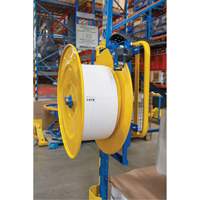 Strapping Dispenser, Polyester/Steel/Polypropylene Straps, 16"/8" Core Dia., 3"/8"/6" Roll Width Moffatt Supply & Specialties