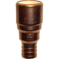 Pipe Adapter, Hub x Pex Barb, 1/2" Dia., Copper/CPVC Moffatt Supply & Specialties