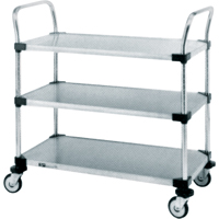 Standard-Duty Utility Carts, 2 Tiers, 24" W x 39" H x 24" D, 500 lbs. Capacity Moffatt Supply & Specialties