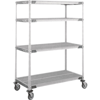 Chariot MetroMax i sur roulettes &agrave; tige, 4 tiers, 18" x 69" x 36", Capacit&eacute; 900 lb Moffatt Supply & Specialties