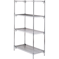 Shelving Unit, 4 Tiers, 36" W x 63" H x 18" D Moffatt Supply & Specialties
