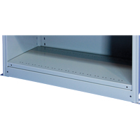 Plaque de base/façade pour rangement de bacs sur rayonnage enclenchable Interlok Moffatt Supply & Specialties