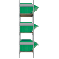 &eacute;tag&egrave;res larges avec bacs g&eacute;ants en plastique, Acier, Sans boulons, Capacit&eacute; 800 lb, 66" la x 60" h x 18" p Moffatt Supply & Specialties