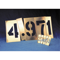 Gothic Brass Interlocking Stencils - Individual Letters & Numbers, Number, 6" Moffatt Supply & Specialties