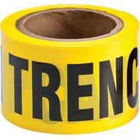 Barricade Tape, English, 3" W x 200' L, 3 mils, Black on Yellow Moffatt Supply & Specialties