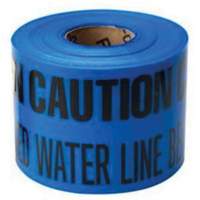 "Buried Water Line" Identoline&reg; Underground Warning Tape, 6" W x 1000' L, Black on Blue Moffatt Supply & Specialties